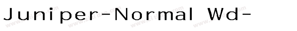 Juniper-Normal Wd字体转换